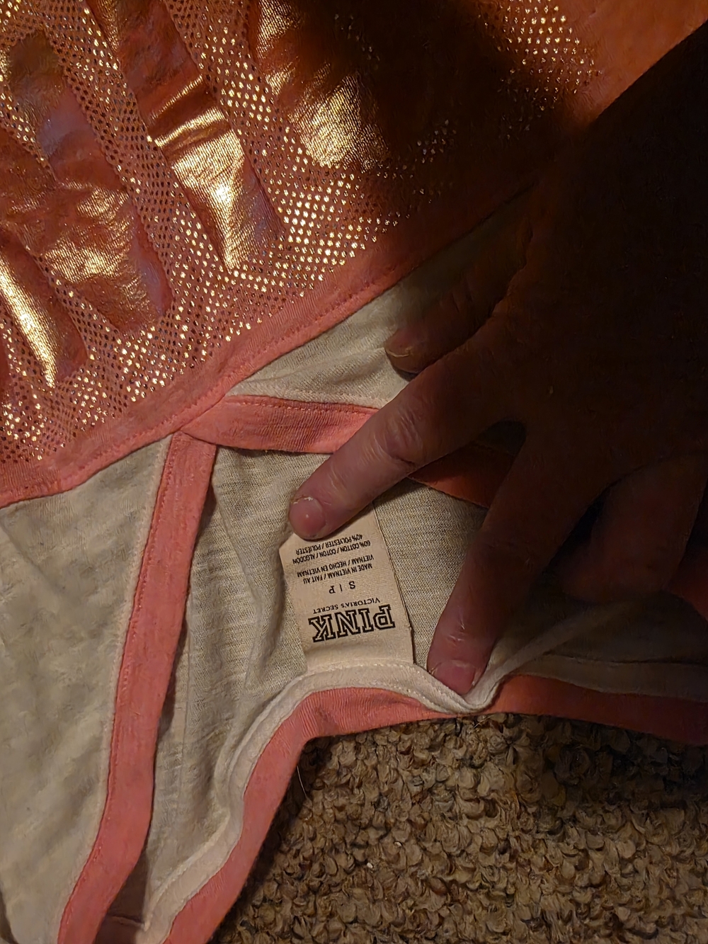 PINK Victoria's Secret Black Leggings with Pink Floral & Pink Logo Tee - Picture 6 of 6